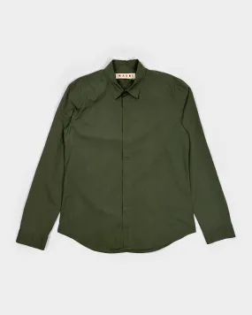 Marni Green Hidden-Buttons Cotton Shirt 2000's