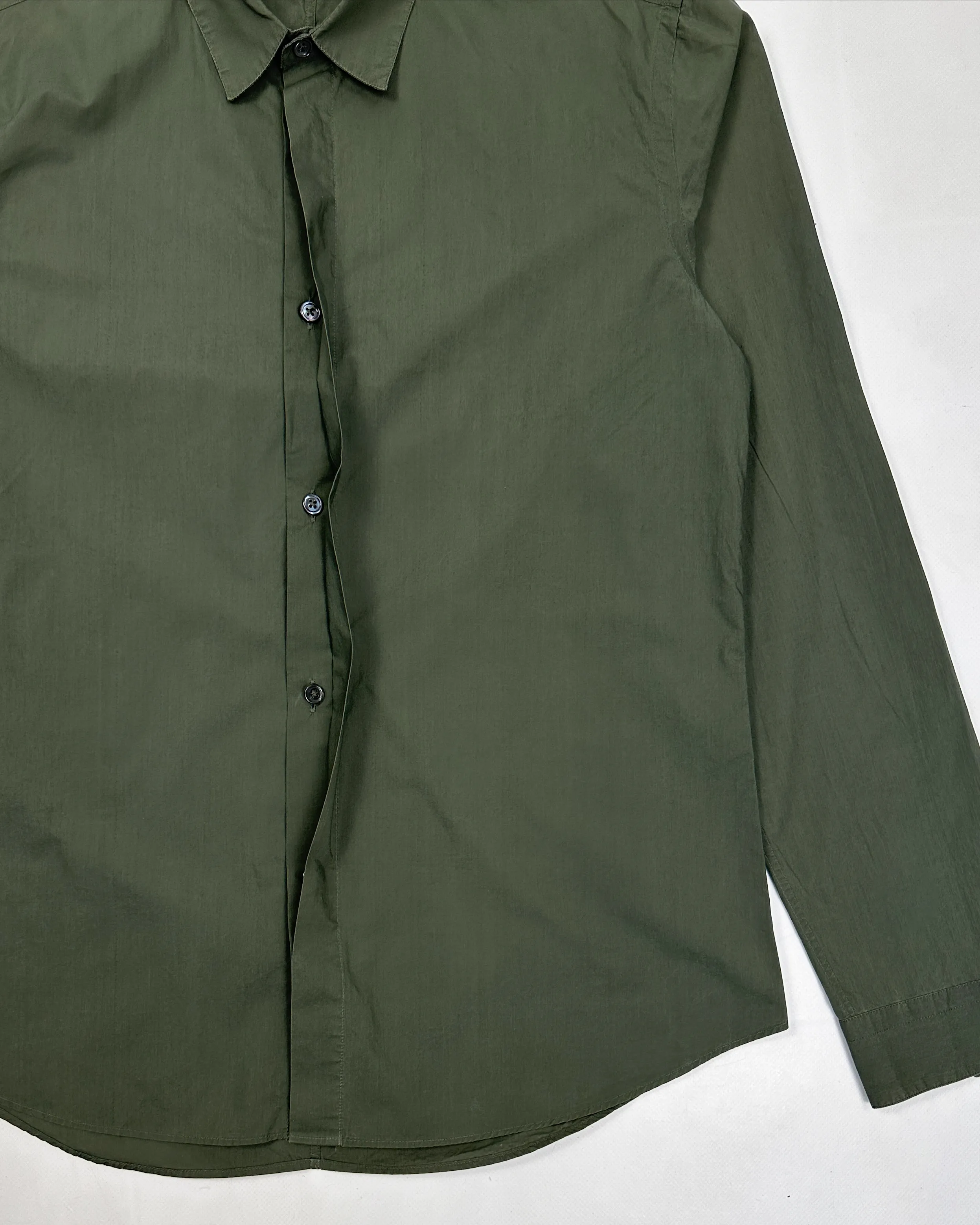 Marni Green Hidden-Buttons Cotton Shirt 2000's