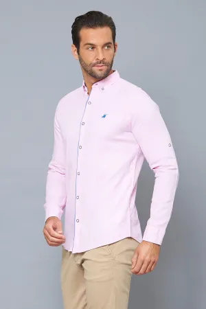 Men Pink Slim-Fit Shirt