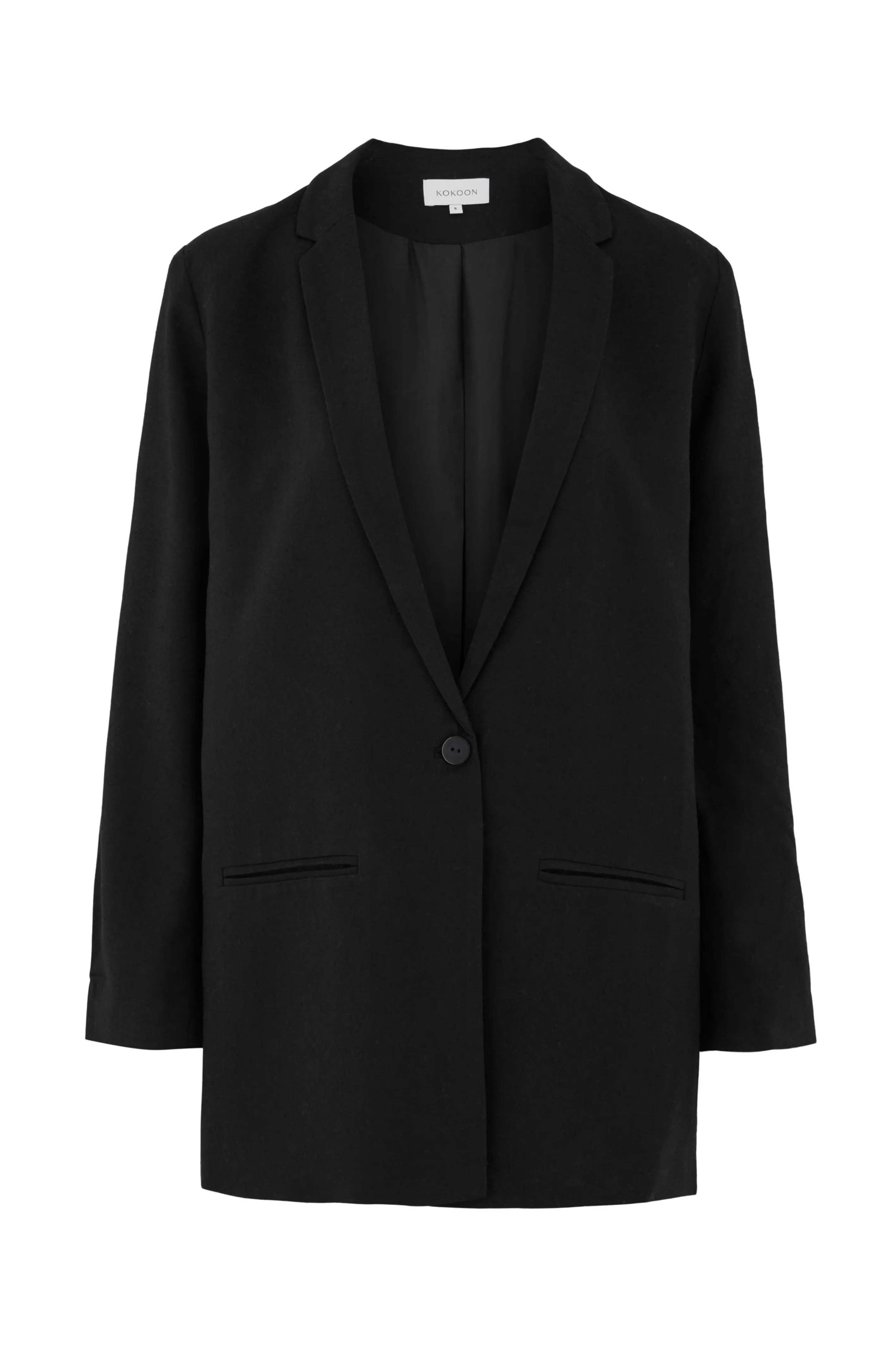 MENA BLAZER - BLACK - RAW SILK