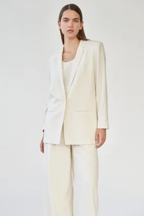 MENA BLAZER - OFF WHITE - RAW SILK