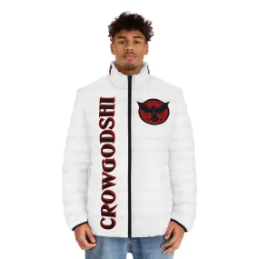 Men's 3rd GEN Puffer Jacket, WHITE W/ BURGUNDY LOGO