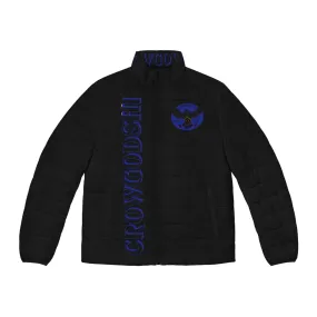 Men's CROWGODSHI 2nd GEN Puffer Jacket, BLACK W/ DUKE BLUE LOGO