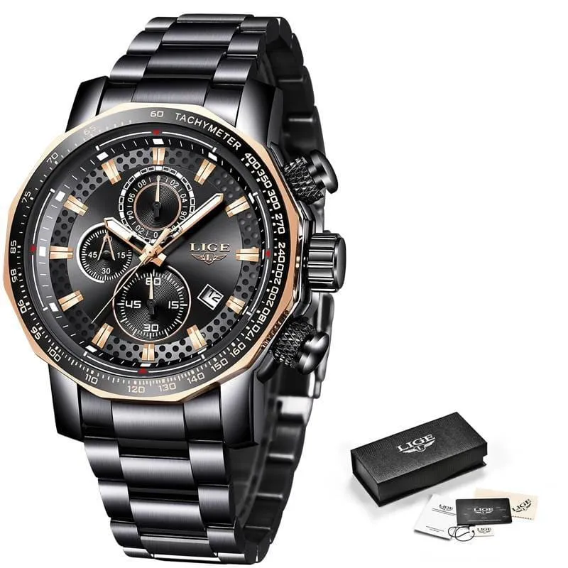 Mens Luxury Quartz Waterproof Watch