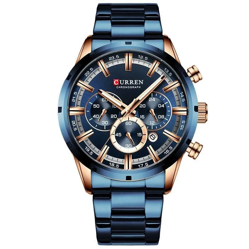 Men's Waterproof Stainless Steel Watch