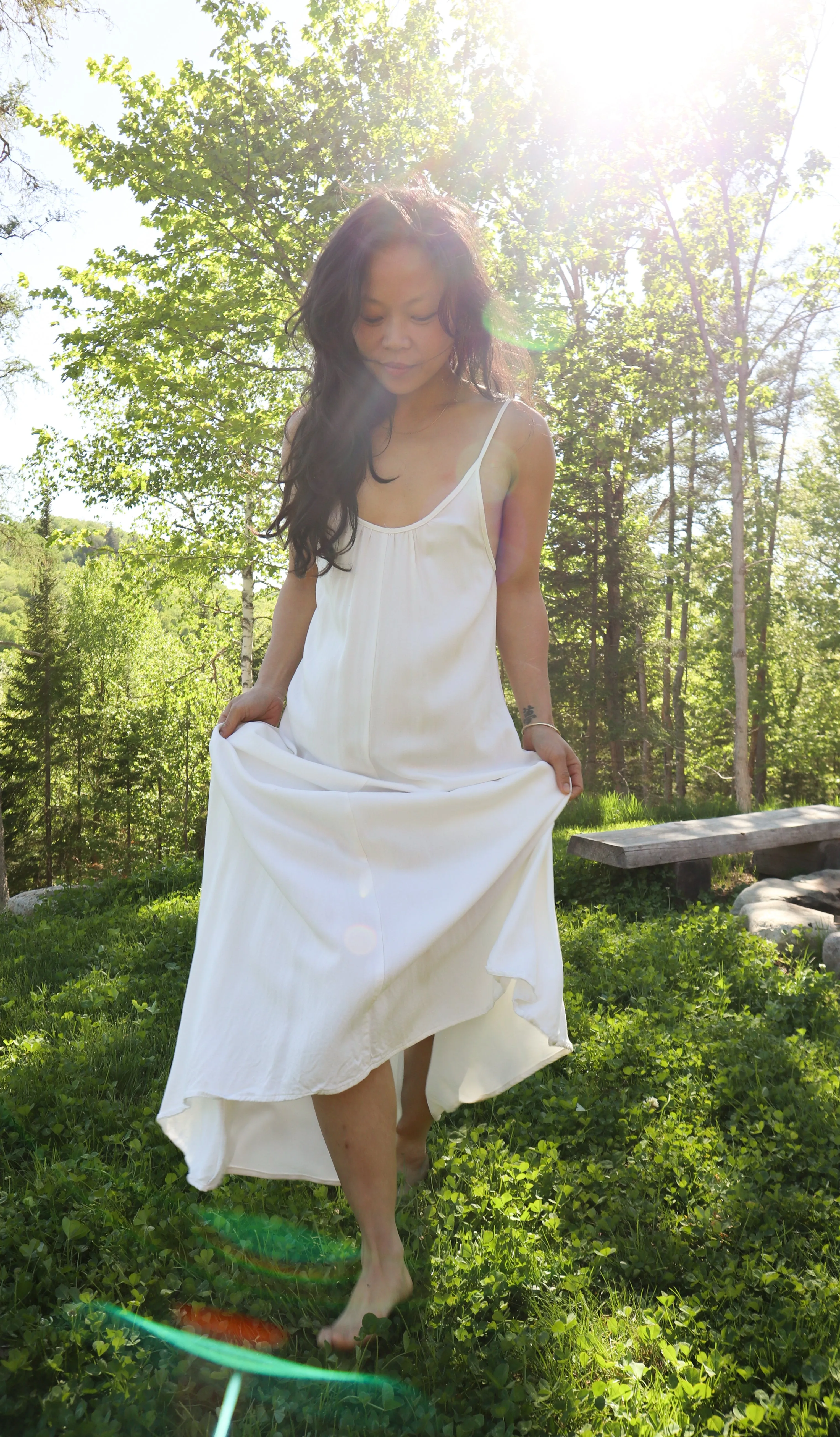 Mirissa Trapeze Dress // White