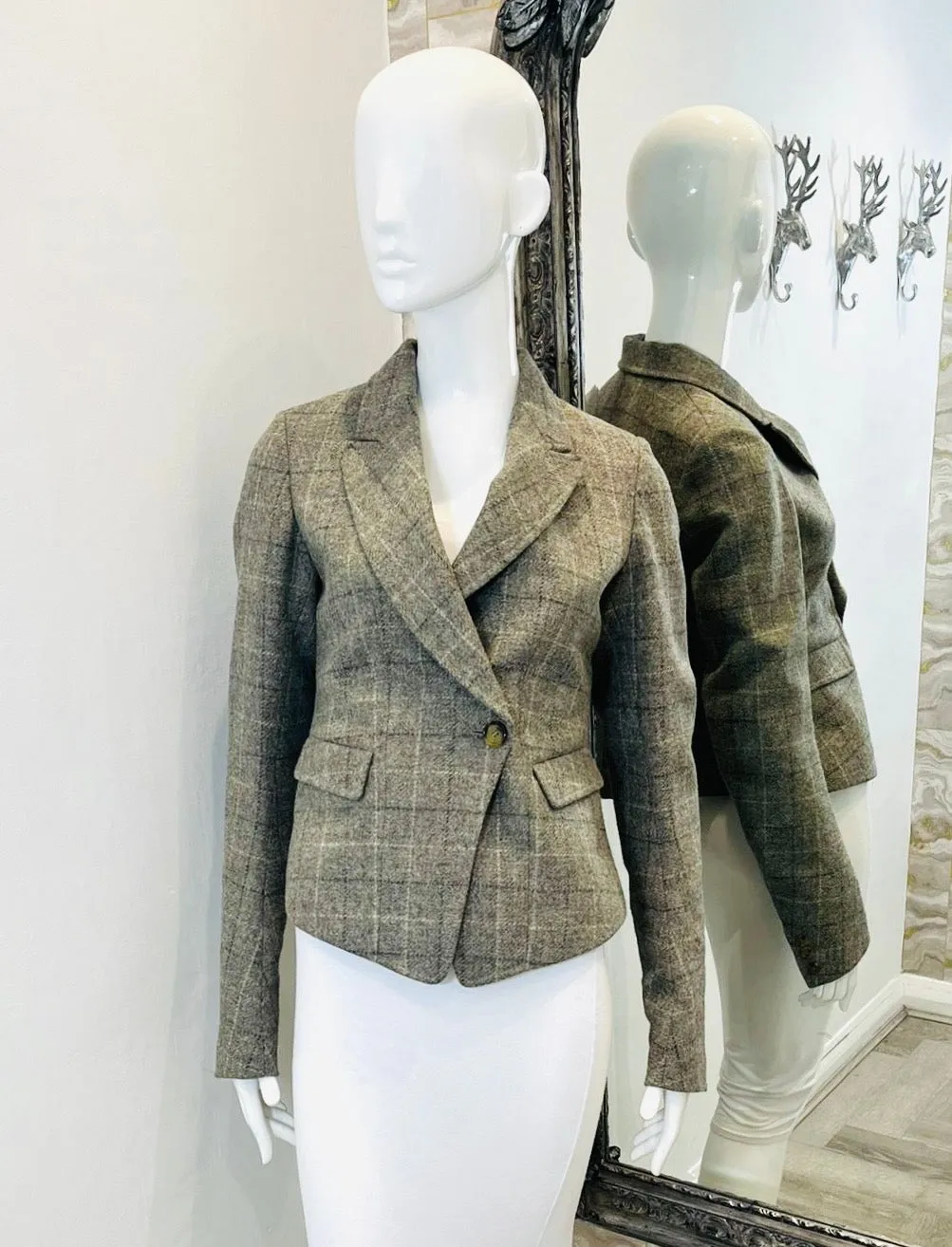 Mulberry Checked Jacket. Size 38FR