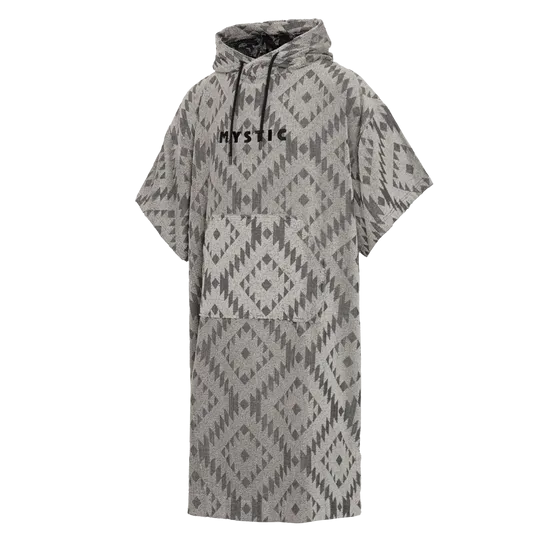 Mystic Jacquard Poncho-Black / White