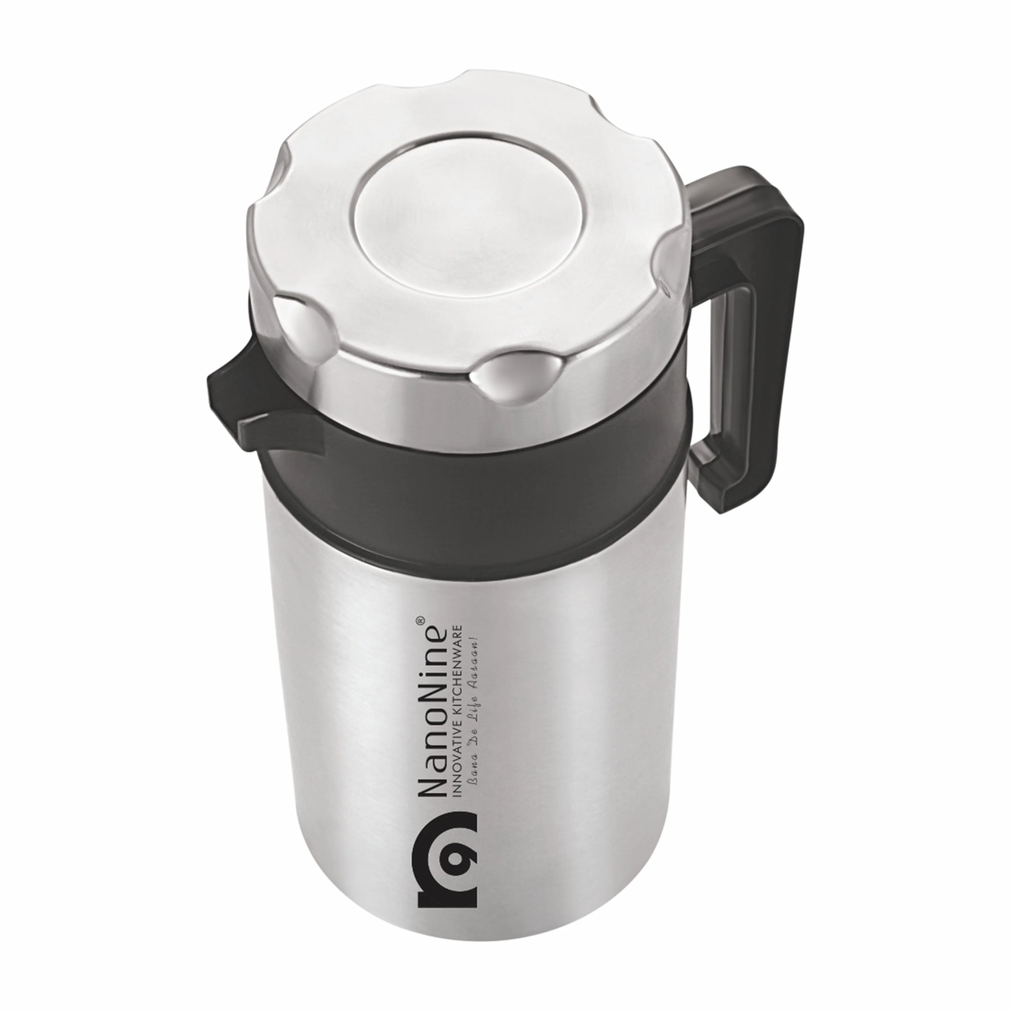 NanoNine T-Pot 1 L Double Wall Insulated Stainless Steel Flask.