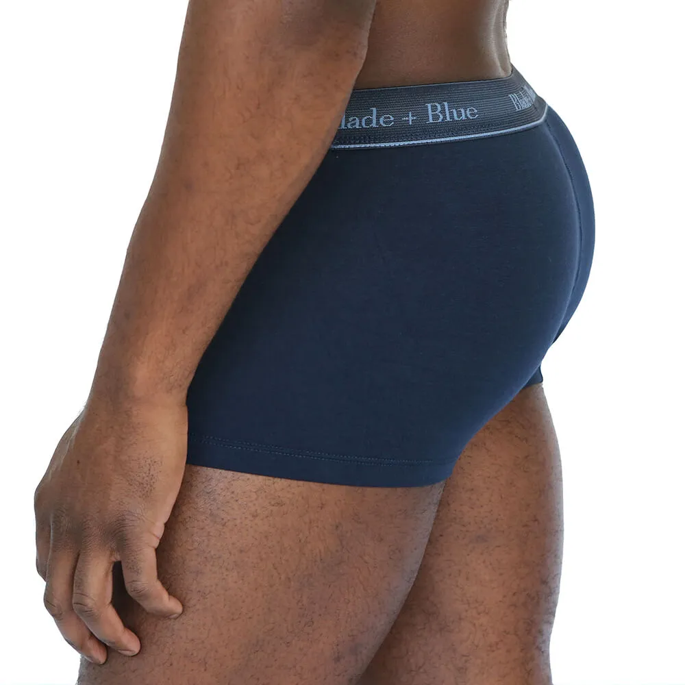 Navy Blue Trunk Underwear - Made In USA