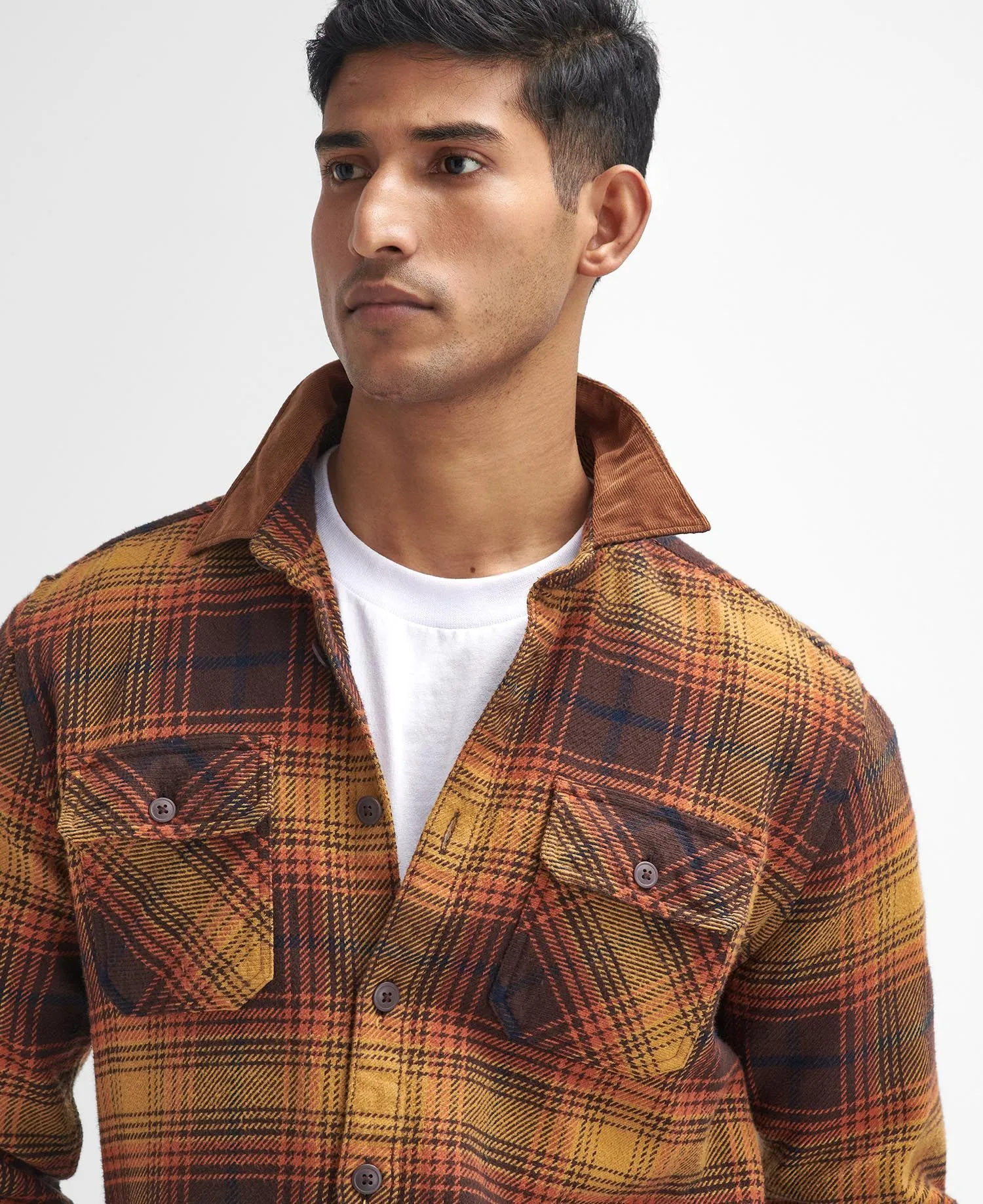 Nevis Tailored Long-Sleeved Shirt - Brown