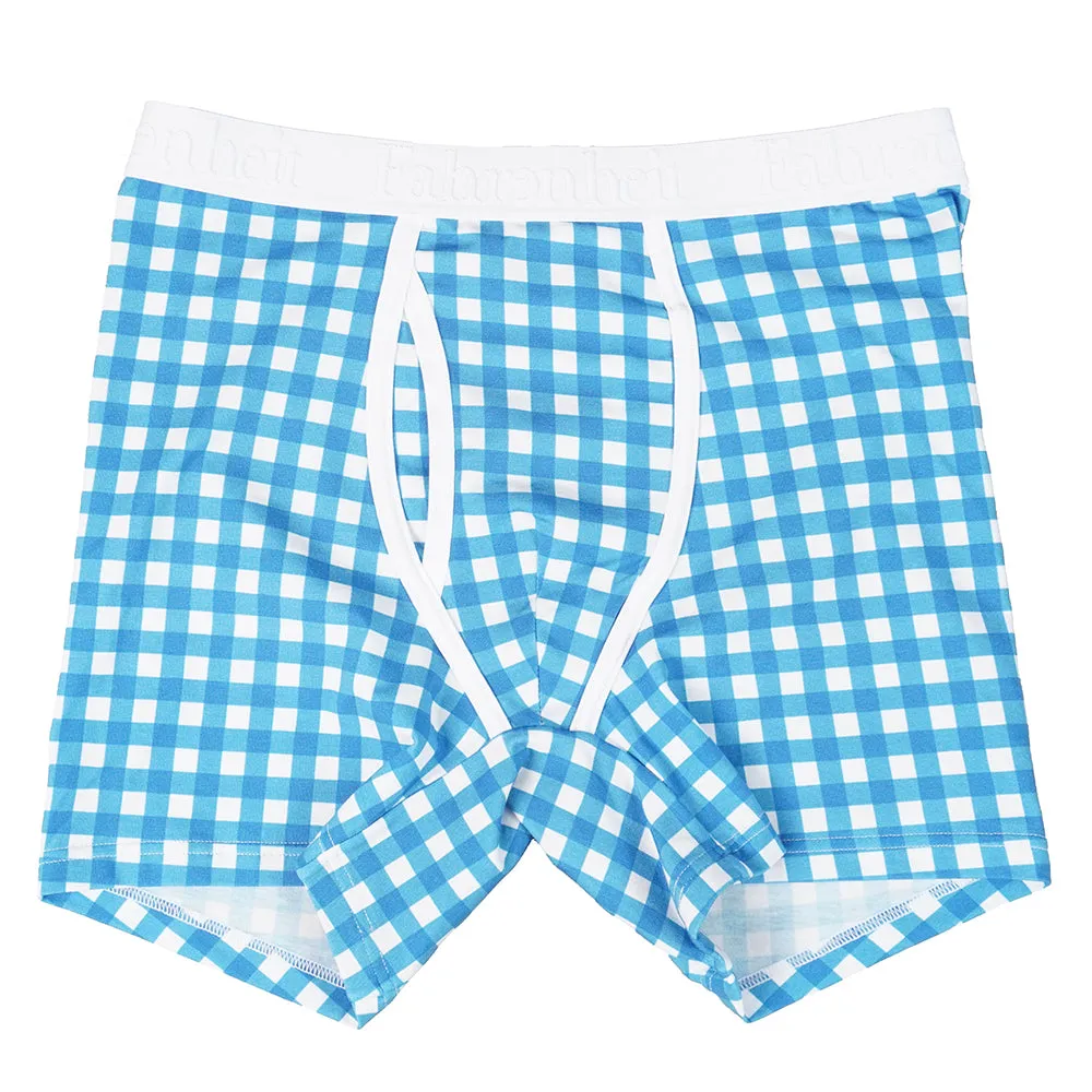 Newman Boxer Brief | Blue Gingham