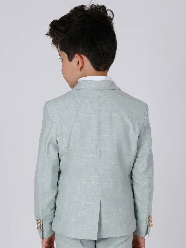 One Friday Green Solid Blazer