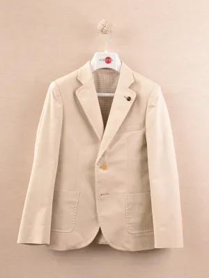 One Varones Boys Tan Blazer