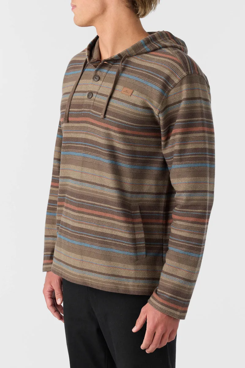 O'Neill Bavaro Stripe Poncho Sweatshirt-Chocolate Chip