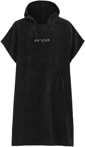 Orca Cotton Poncho Changing Robe - Black