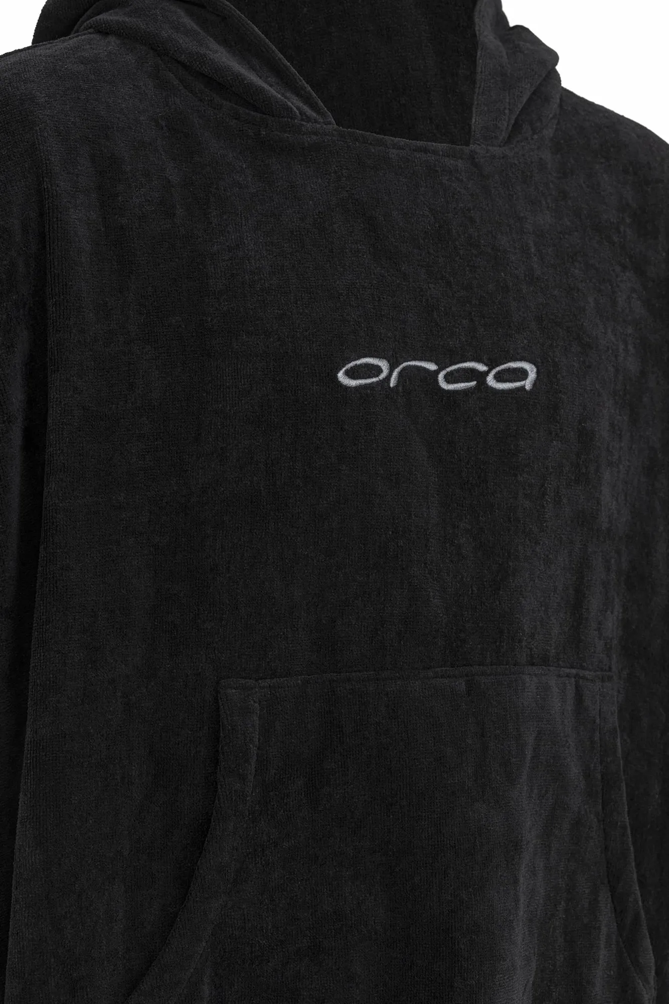 Orca Cotton Poncho Changing Robe - Black