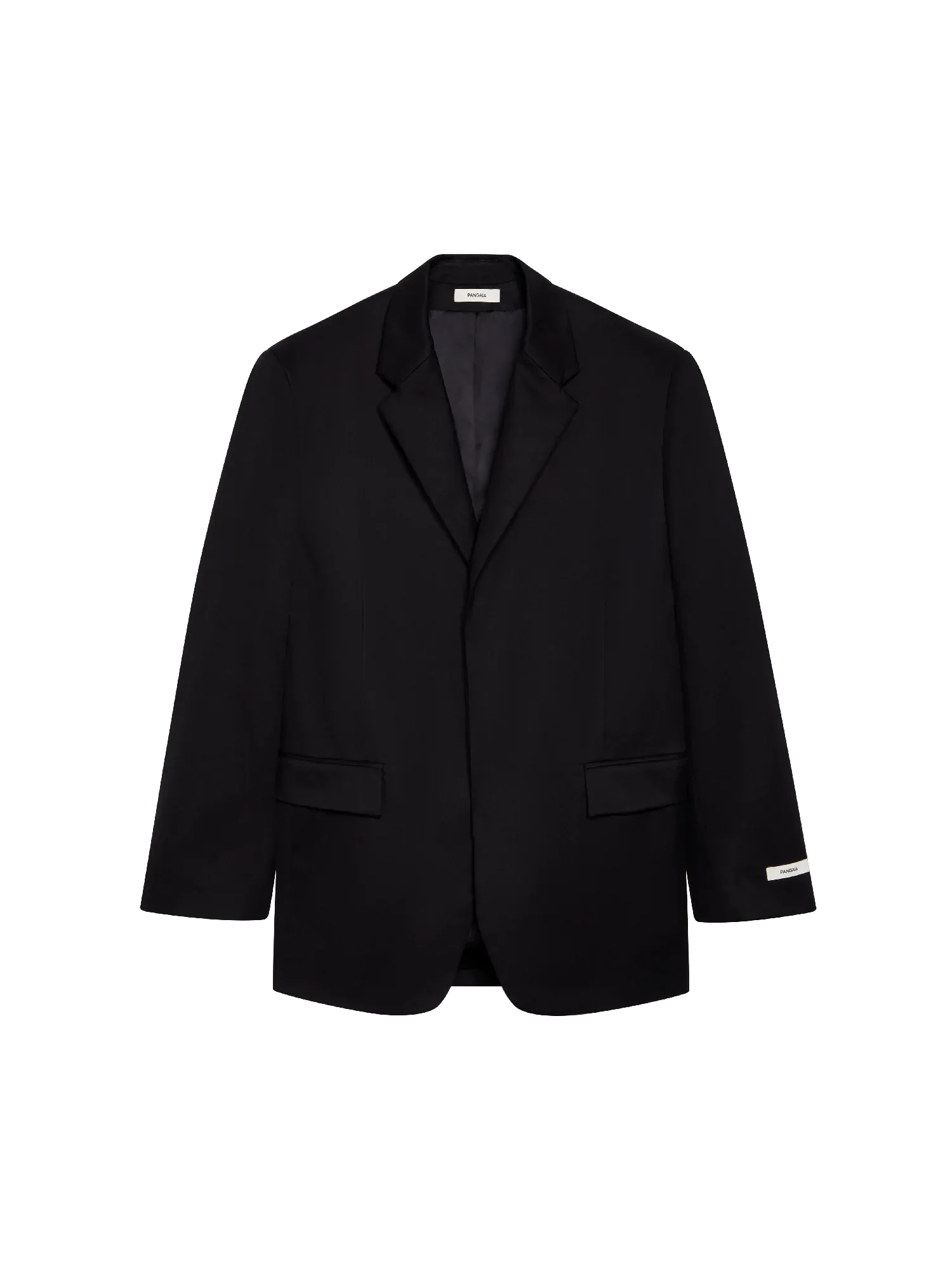 Organic Cotton Oversized Tailored Jacket—black