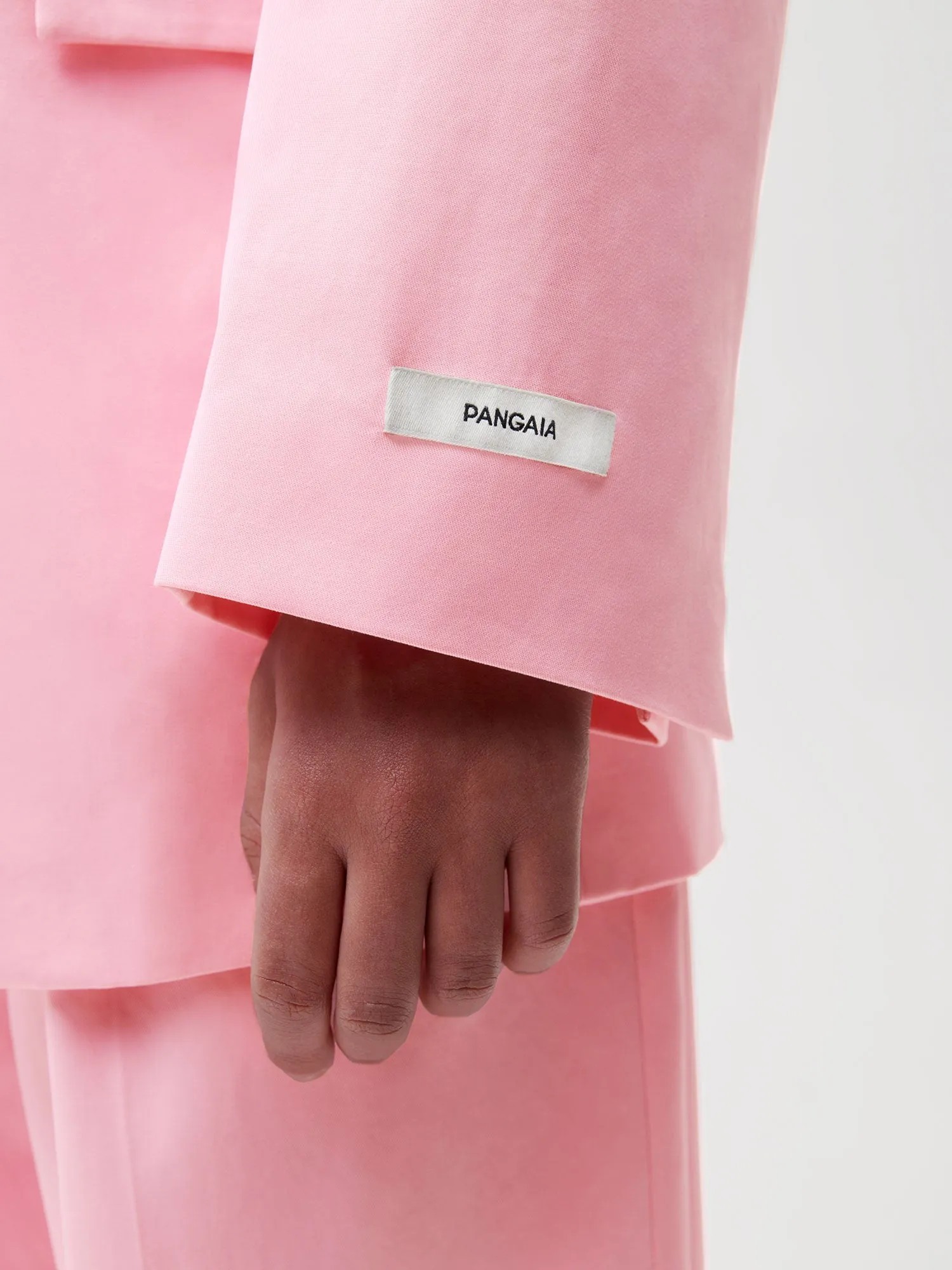 Organic Cotton Oversized Tailored Jacket—sakura pink