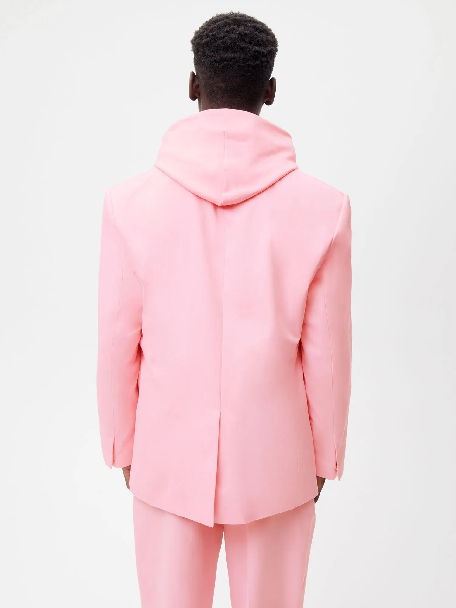 Organic Cotton Oversized Tailored Jacket—sakura pink