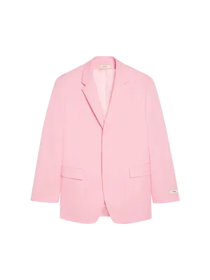 Organic Cotton Oversized Tailored Jacket—sakura pink