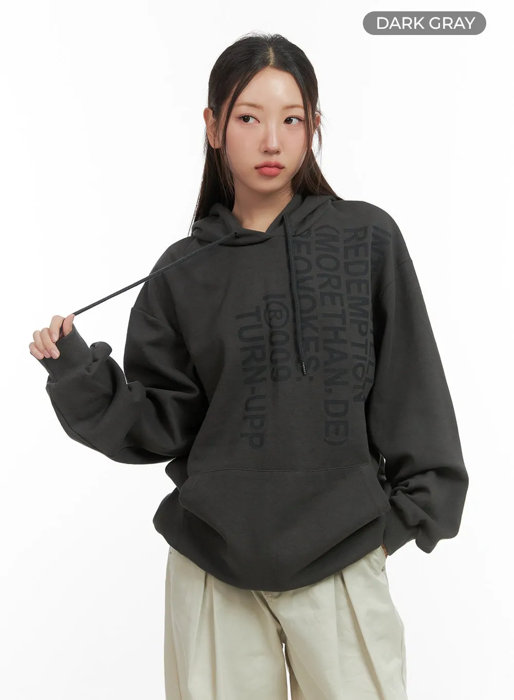 Oversize Lettering Hoodie CO417