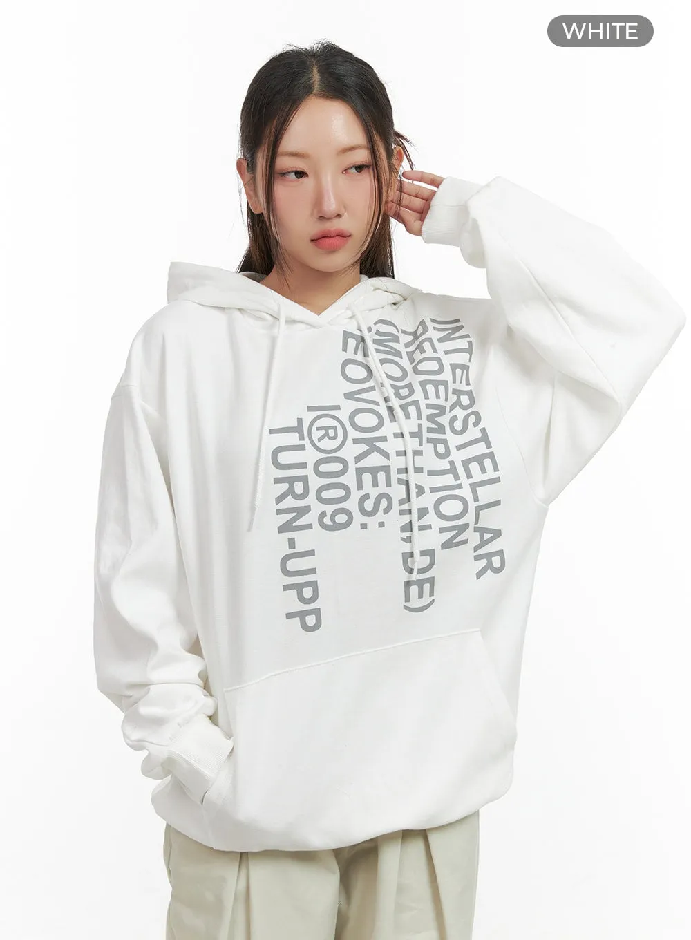 Oversize Lettering Hoodie CO417