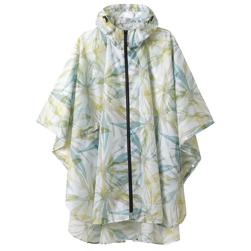 Packable Waterproof Poncho Raincoat with Adjustable Hood