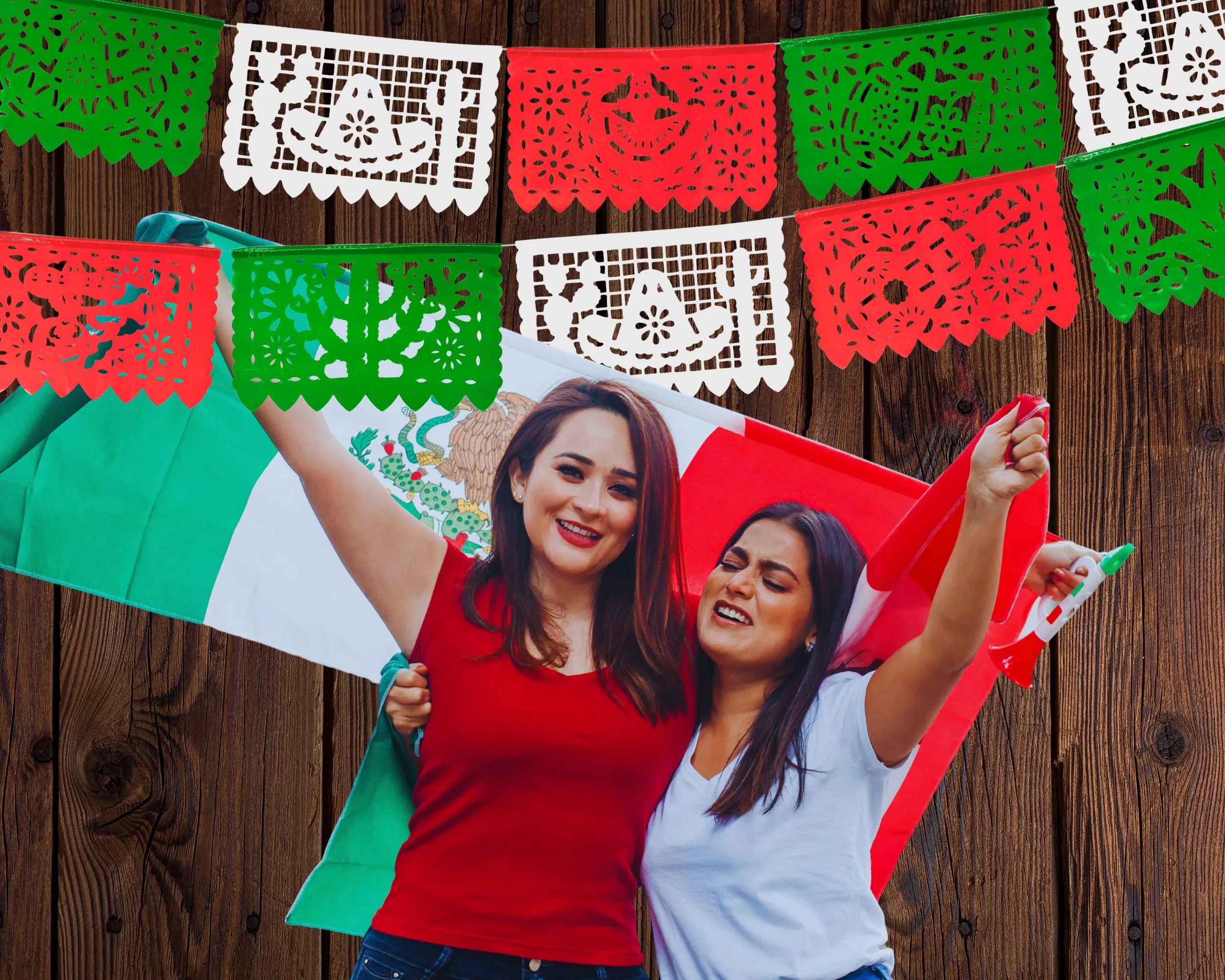 Papel Picado Mexican Independence Day Papel Picado Banner (5 Pack)