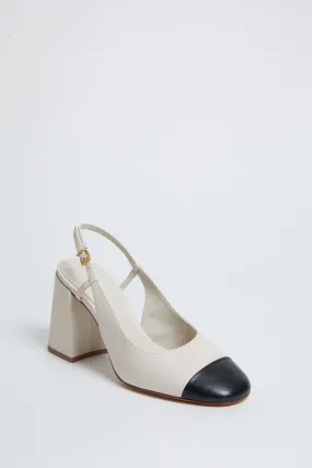 Pearl and Black Dorothy Sling High Heels