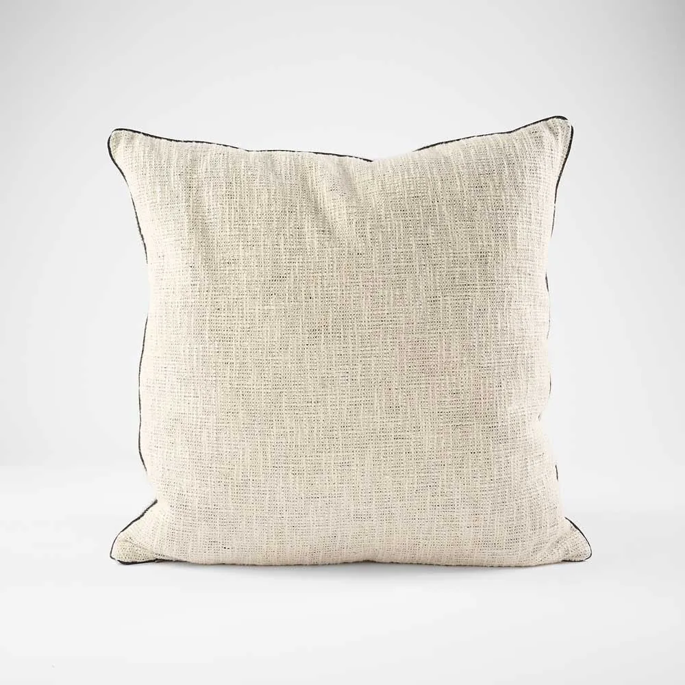 Piper Cushion - Off White w' Black Detail