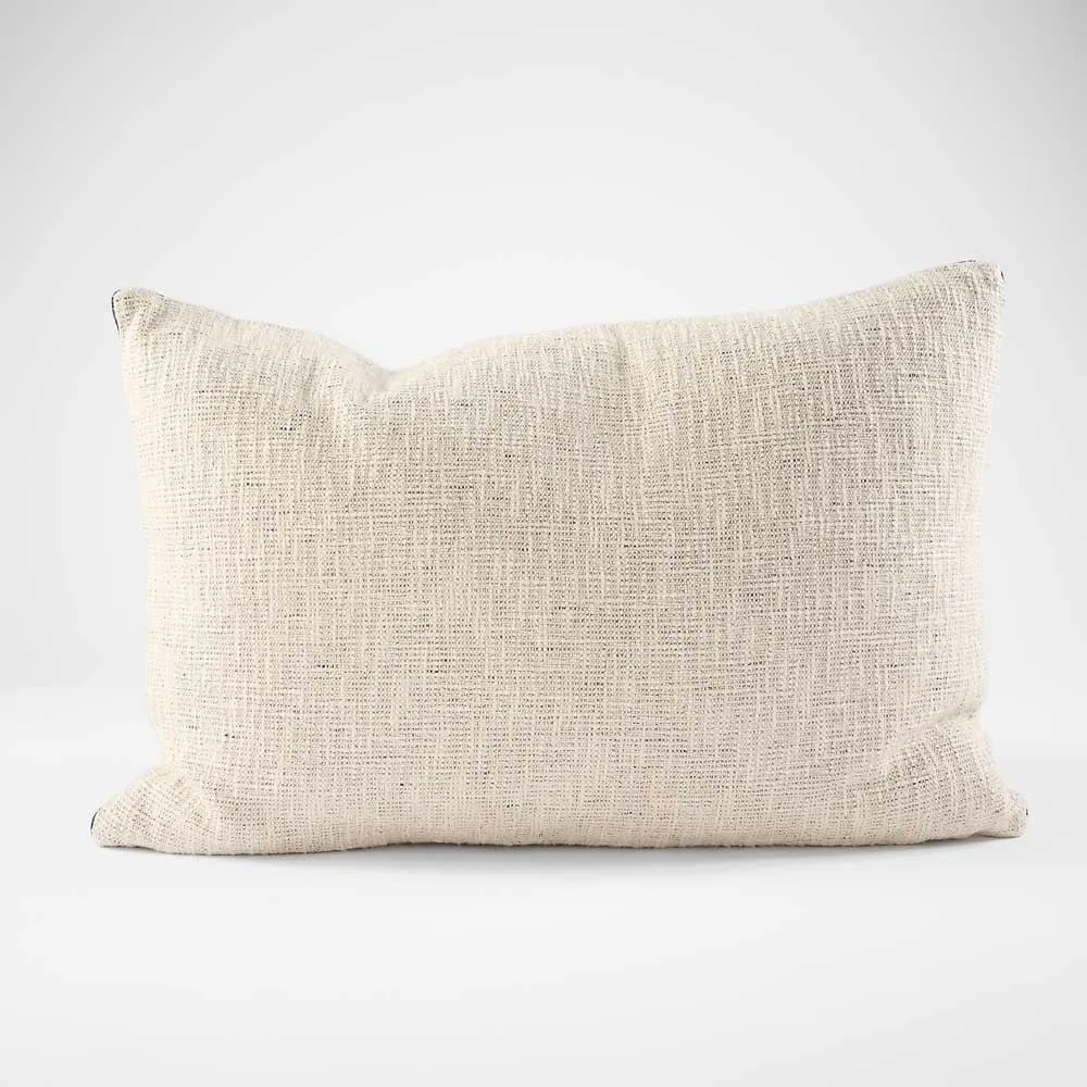 Piper Cushion - Off White w' Black Detail