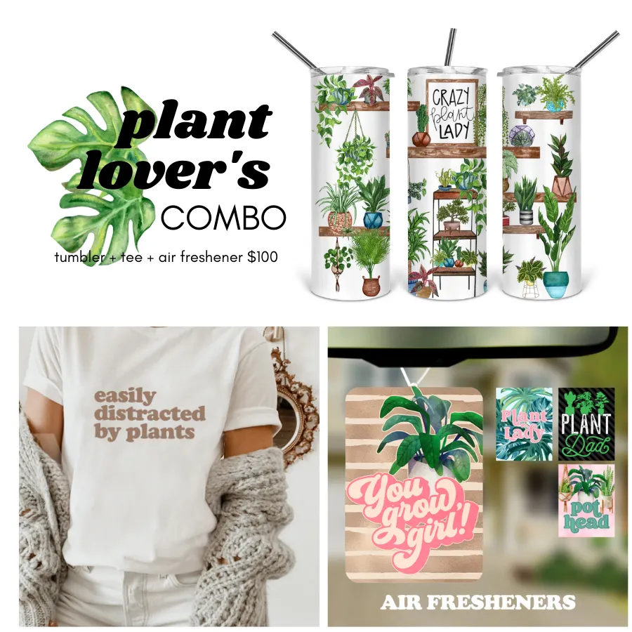 Plant Lover's Combo: Tumbler   Tee   Air Freshener