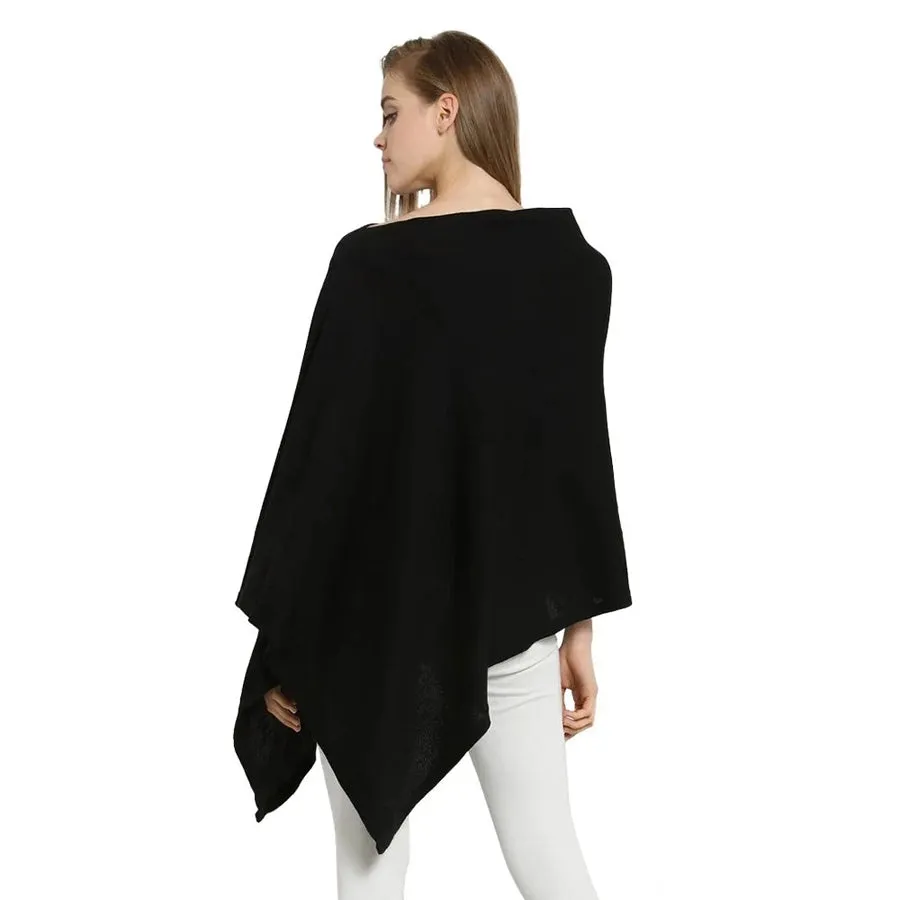 Pluchi Maternity Poncho Rosette (Black)