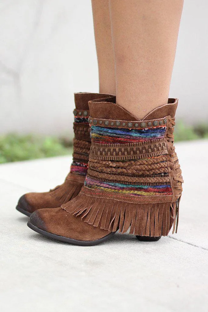 Poncho Tan Booties