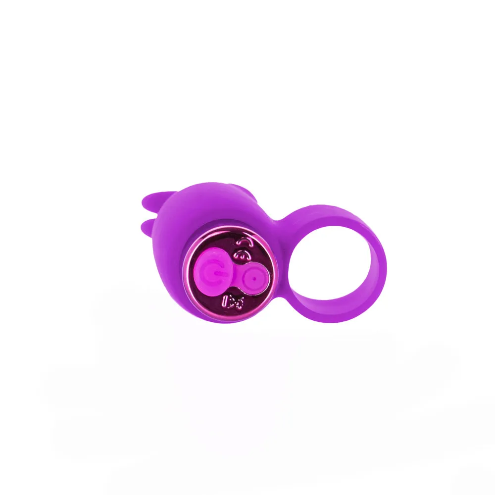 Powerbullet Teasing Tongue With Mini Rechargeable Bullet 2.5 in. Purple