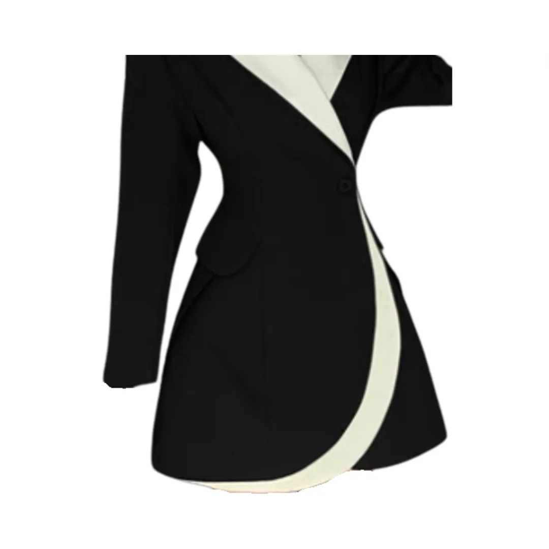 Pre Order:  Color Block Waist Cinched Blazer