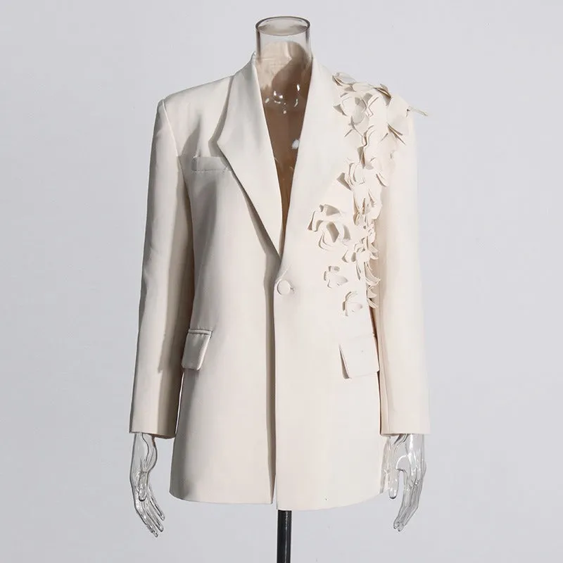 Pre Order:  Splicing 3D Butterfly Solid Blazer