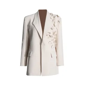 Pre Order:  Splicing 3D Butterfly Solid Blazer