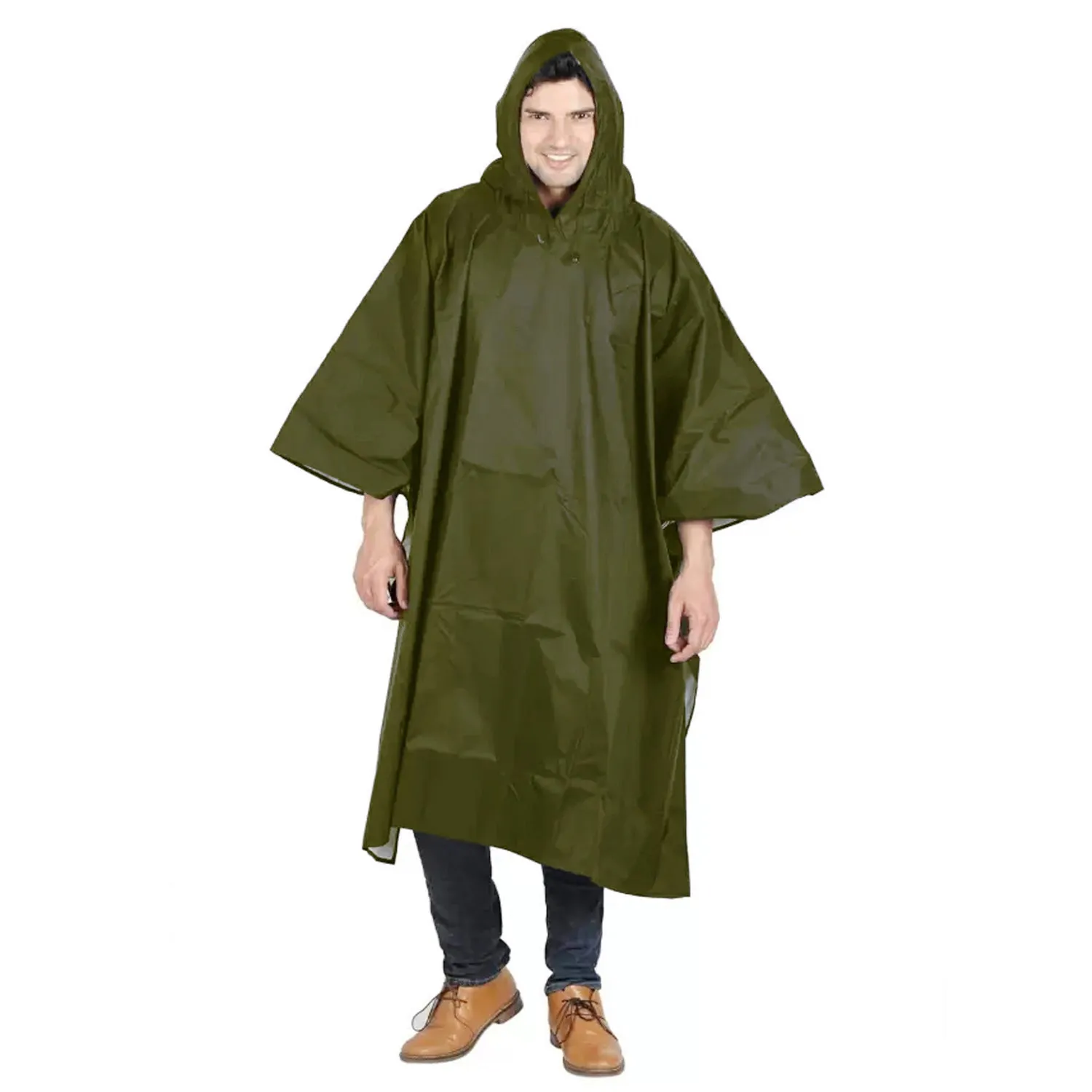 Prokick Hypora Rain Poncho with Hood, Free Size