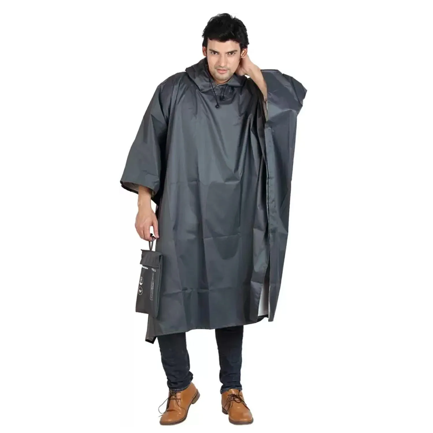 Prokick Hypora Rain Poncho with Hood, Free Size