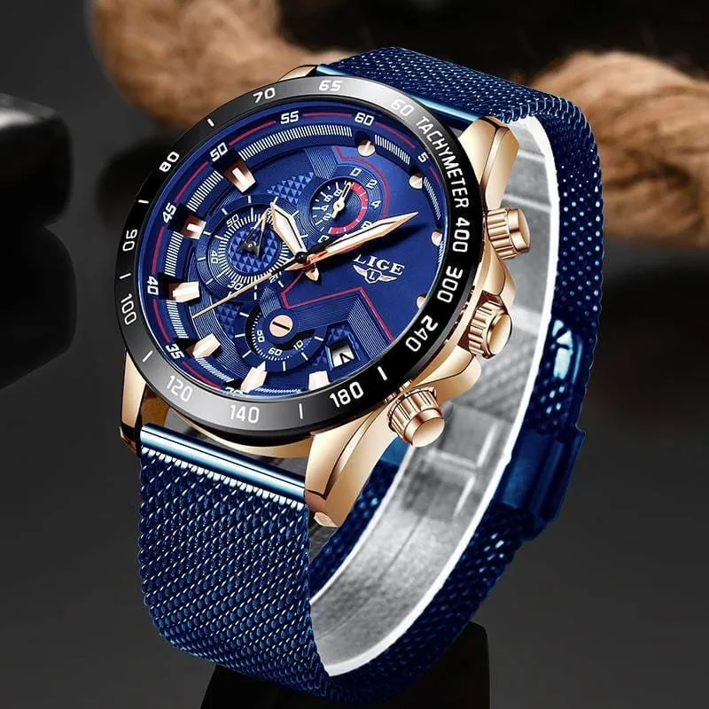 Quartz Watch Luminous Waterproof Round For Men