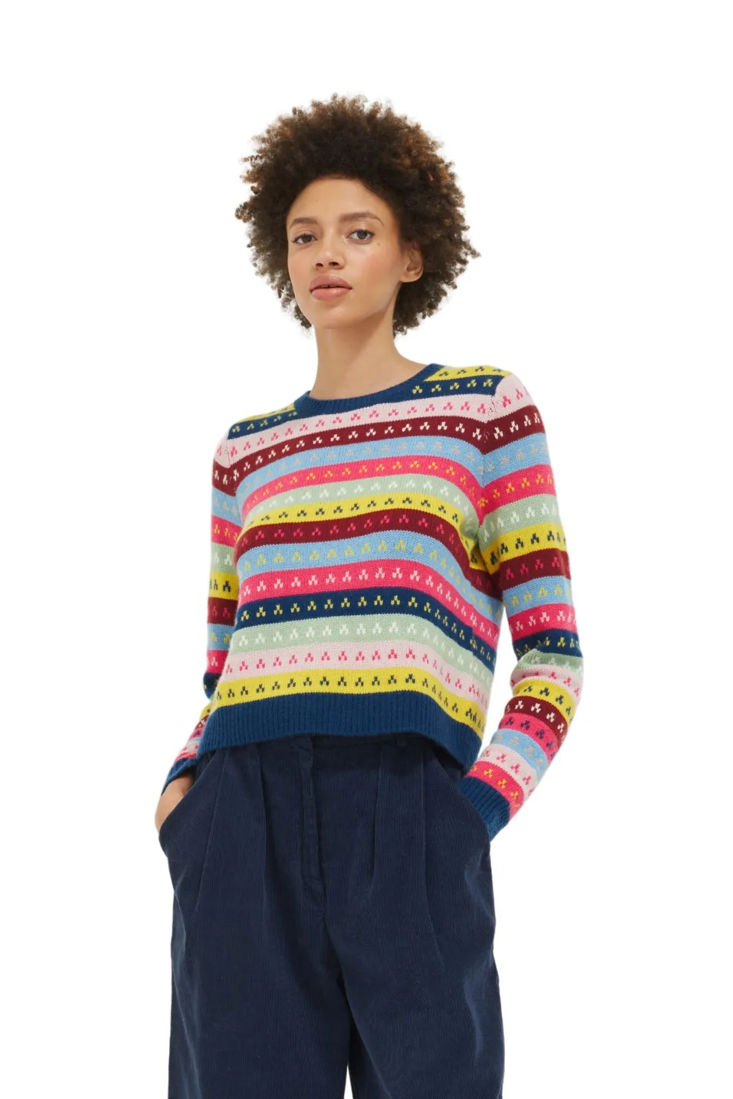 Rainbow Striped Sweater, Multi