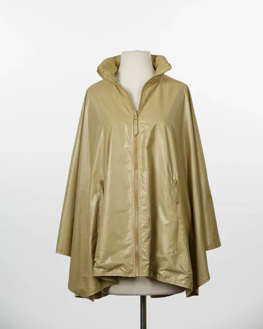 Rainraps Hooded Shiny Olive Gold SPORTYRAP | Sport Poncho