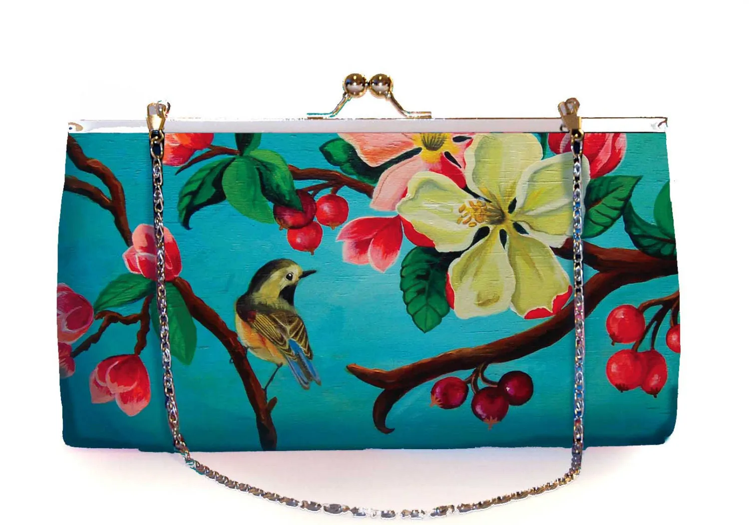 Retro clutch, clutch large, Blossom