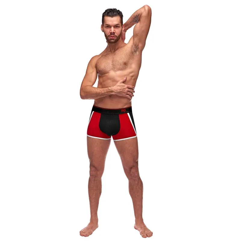 Retro Sport Panel Short- X-Large - Black/ Red