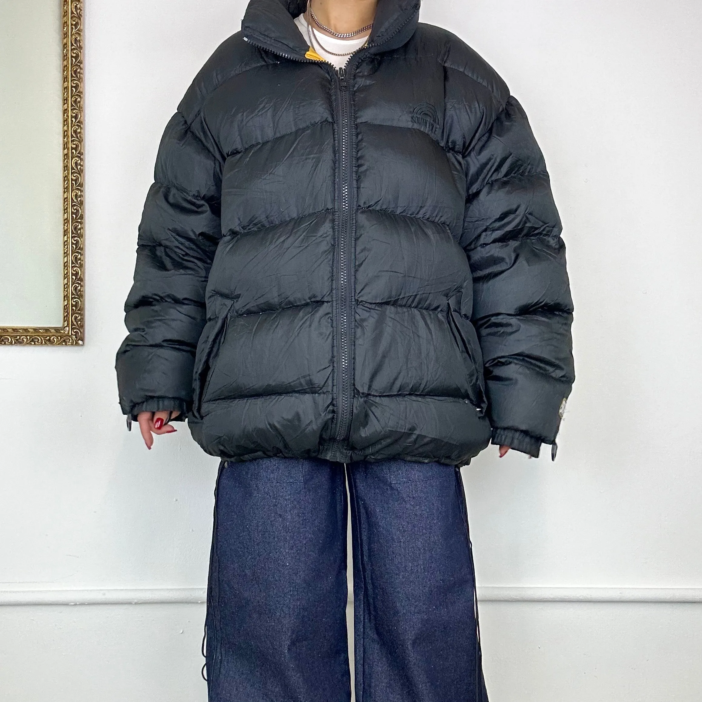 reversible puffer jacket by southpole