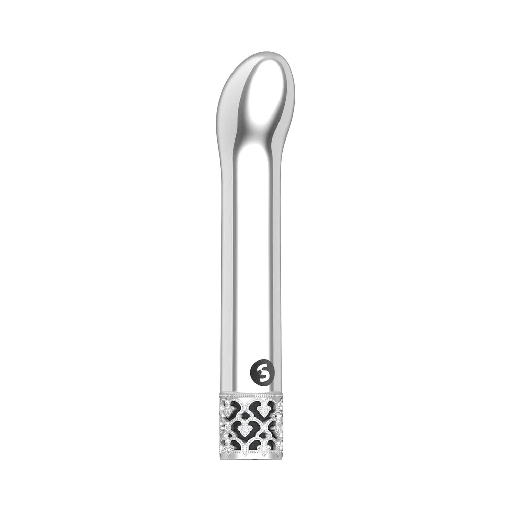 Royal Gems Jewel Rechargeable 10-Speed Bullet Vibrator Silver