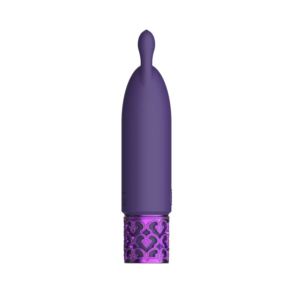 Royal Gems Twinkle Rechargeable Silicone Bullet Vibrator With Ears Purple