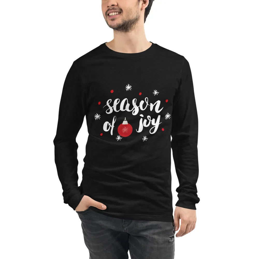 Season Of Joy, Merry Christmas Men's Long Sleeve Tee